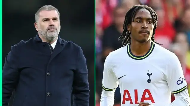 Tottenham boss Ange Postecoglou and outcast Djed Spence