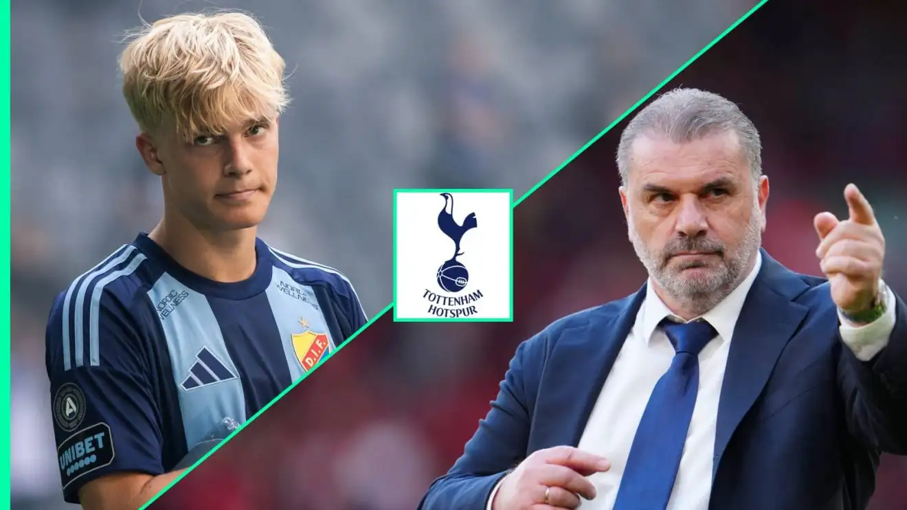 Lucas Bergvall, Ange Postecoglou Tottenham Lucas Bergvall, Ange Postecoglou Tottenham