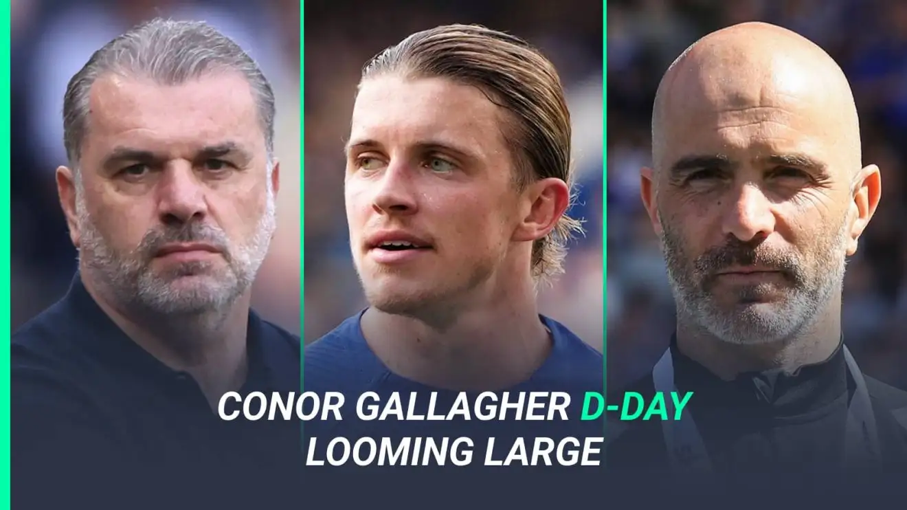 Ange Postecoglou, Conor Gallagher. Enzo Maresca Ange Postecoglou, Conor Gallagher. Enzo Maresca