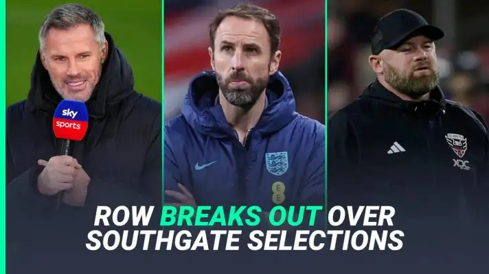 Jamie Carragher and Wayne Rooney have taken Gareth Southgate to task over his England squad