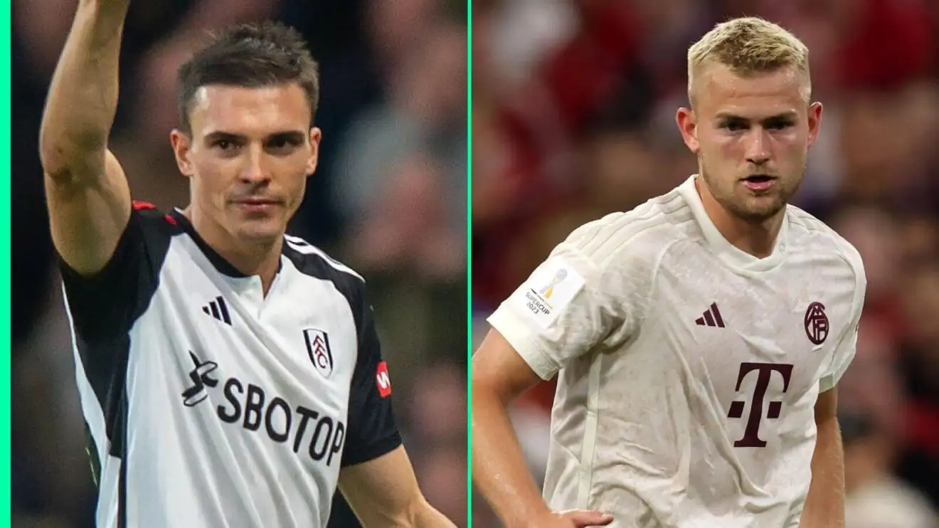 Fulham midfielder Joao Palhinha, Bayern Munich centre-back Matthijs De Ligt Fulham midfielder Joao Palhinha, Bayern Munich centre-back Matthijs De Ligt