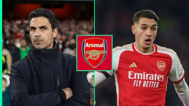 Mikel Arteta and Jakub Kiwior, Arsenal