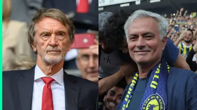 Man Utd chief Sir Jim Ratcliffe and Fenerbahce boss Jose Mourinho