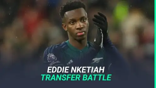 The seven clubs chasing Arsenal striker Eddie Nketiah and their likelihood of signing him