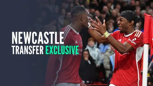 Callum Hudson-Odoi and Anthony Elanga celebrate Nottingham Forest goal