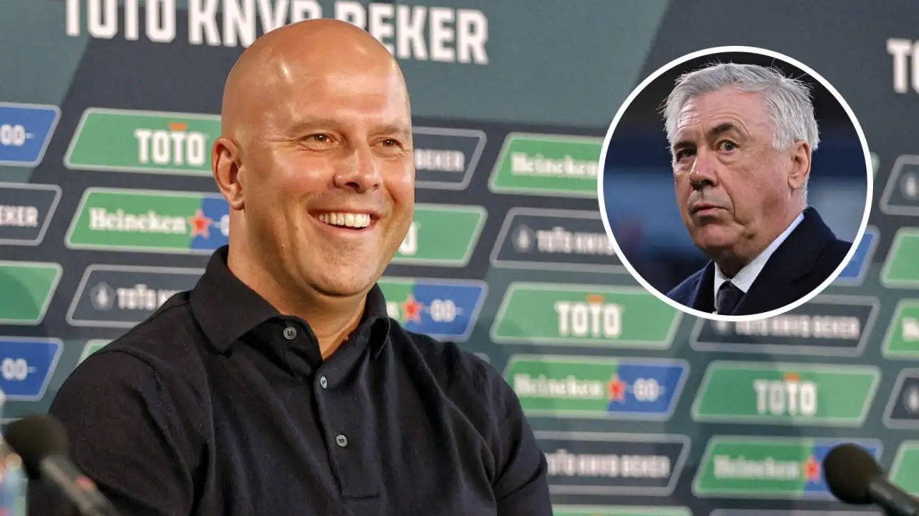 Liverpool manager Arne Slot, Real Madrid manager Carlo Ancelotti Liverpool manager Arne Slot, Real Madrid manager Carlo Ancelotti