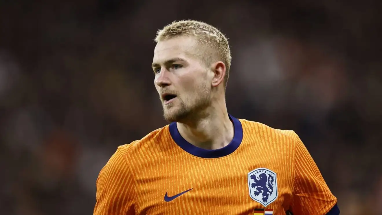 Matthijs de Ligt in action for the Netherlands Matthijs de Ligt in action for the Netherlands