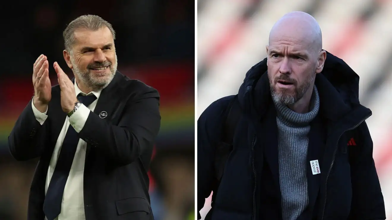 Tottenham manager Ange Postecoglou and Man Utd manager Erik ten Hag Tottenham manager Ange Postecoglou and Man Utd manager Erik ten Hag