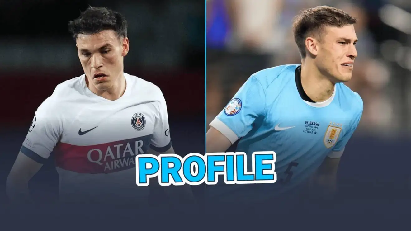 Manuel Ugarte PSG Uruguay midfielder Manuel Ugarte in PSG and Uruguay kit