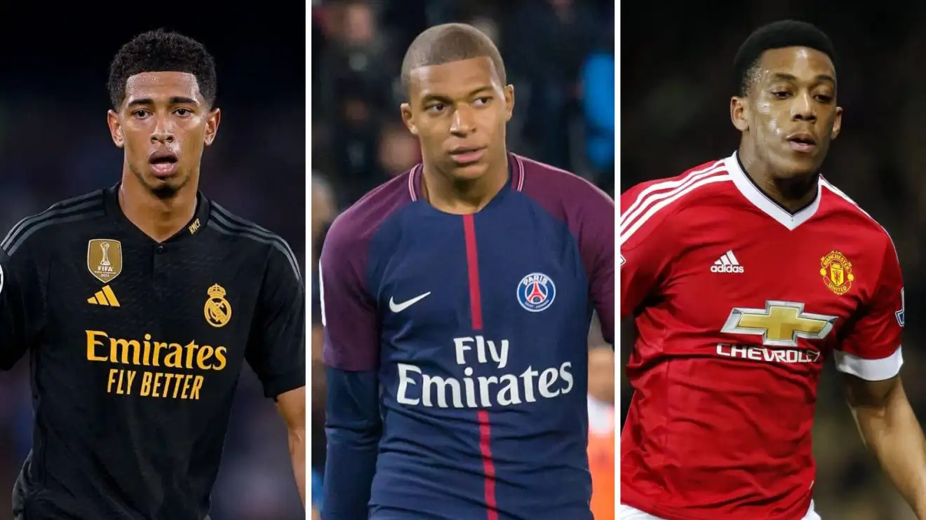 Jude Bellingham at Real Madrid, Kylian Mbappe at PSG and Anthony Martial at Man Utd Jude Bellingham at Real Madrid, Kylian Mbappe at PSG and Anthony Martial at Man Utd