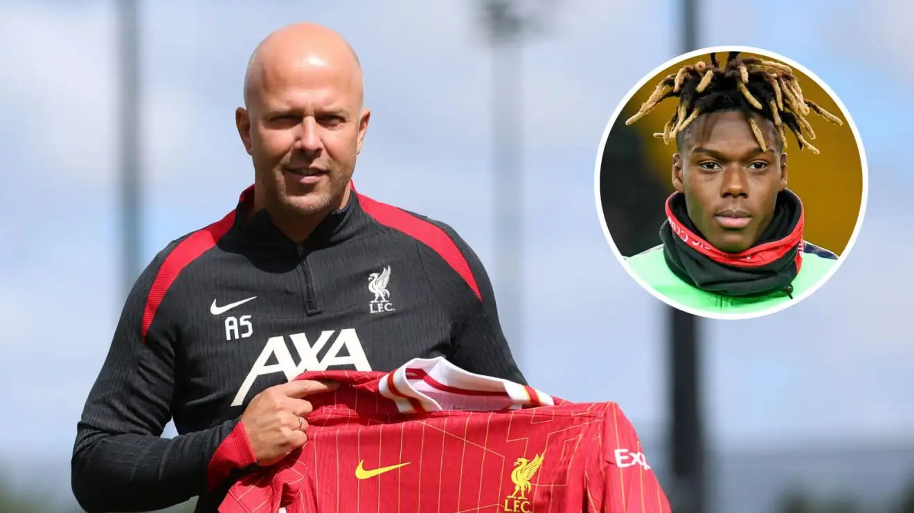 Liverpool coach Arne Slot and winger Nico Williams Liverpool coach Arne Slot and winger Nico Williams