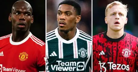 Top seven Man Utd transfer losses: Van De Beek fifth, Martial second…