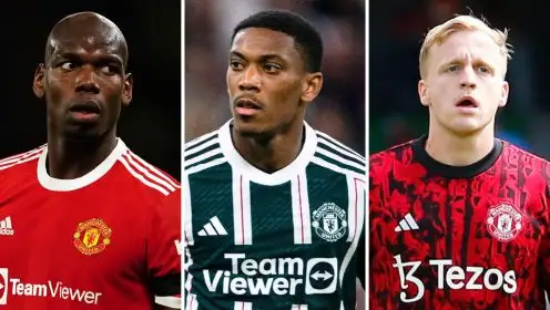 Top seven Man Utd transfer losses: Van De Beek fifth, Martial second…