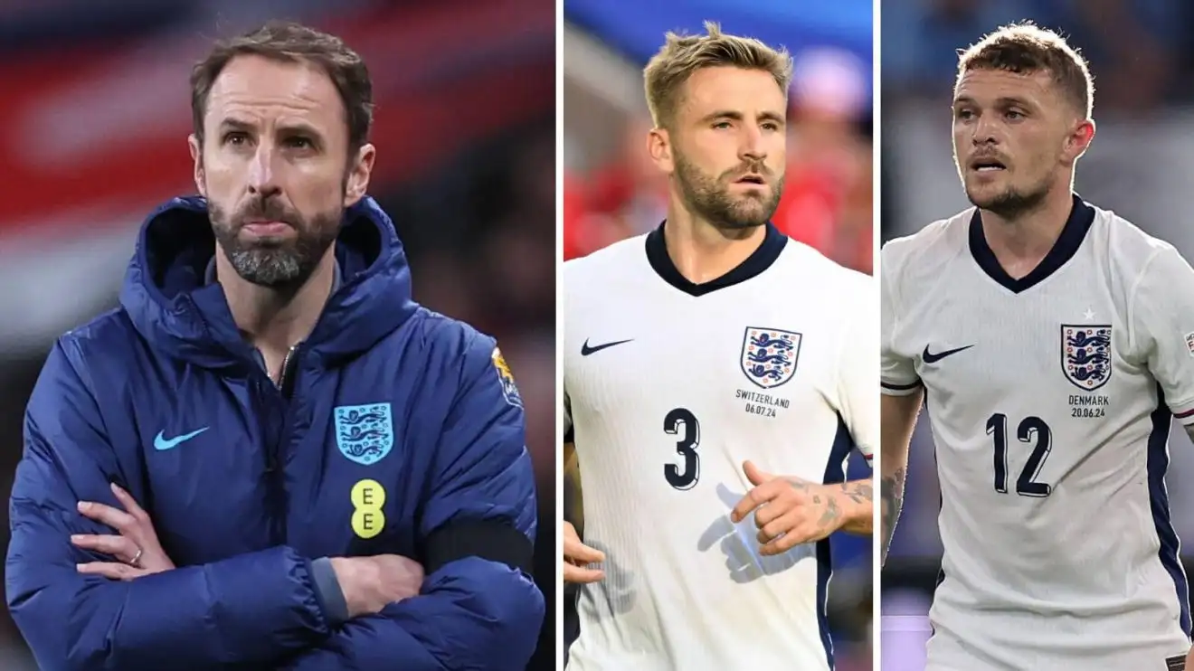 Gareth Southgate and England stars Luke Shaw and Kieran Trippier Gareth Southgate and England stars Luke Shaw and Kieran Trippier