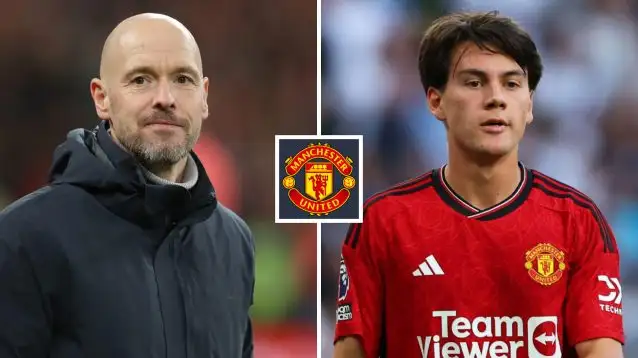 Erik ten Hag and Facundo Pellistri of Man Utd