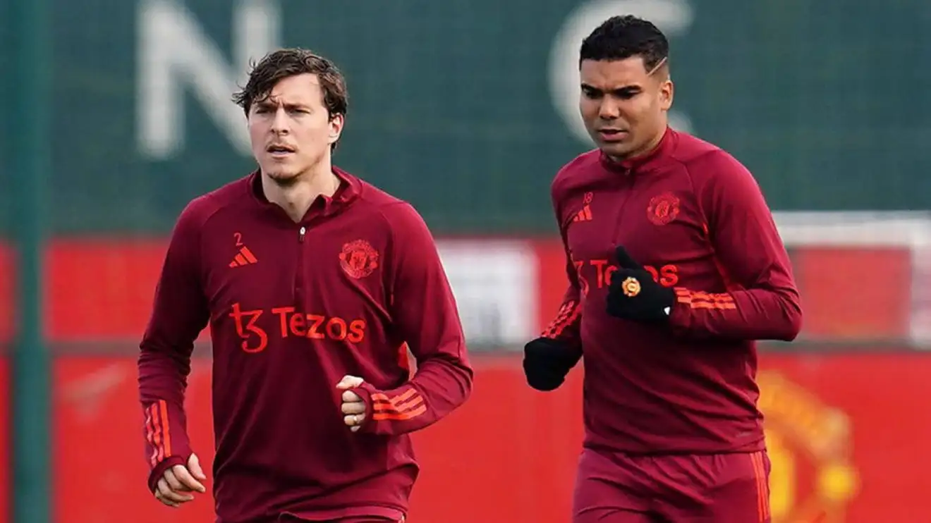 Man Utd centre-back Victor Lindelof, midfielder Casemiro