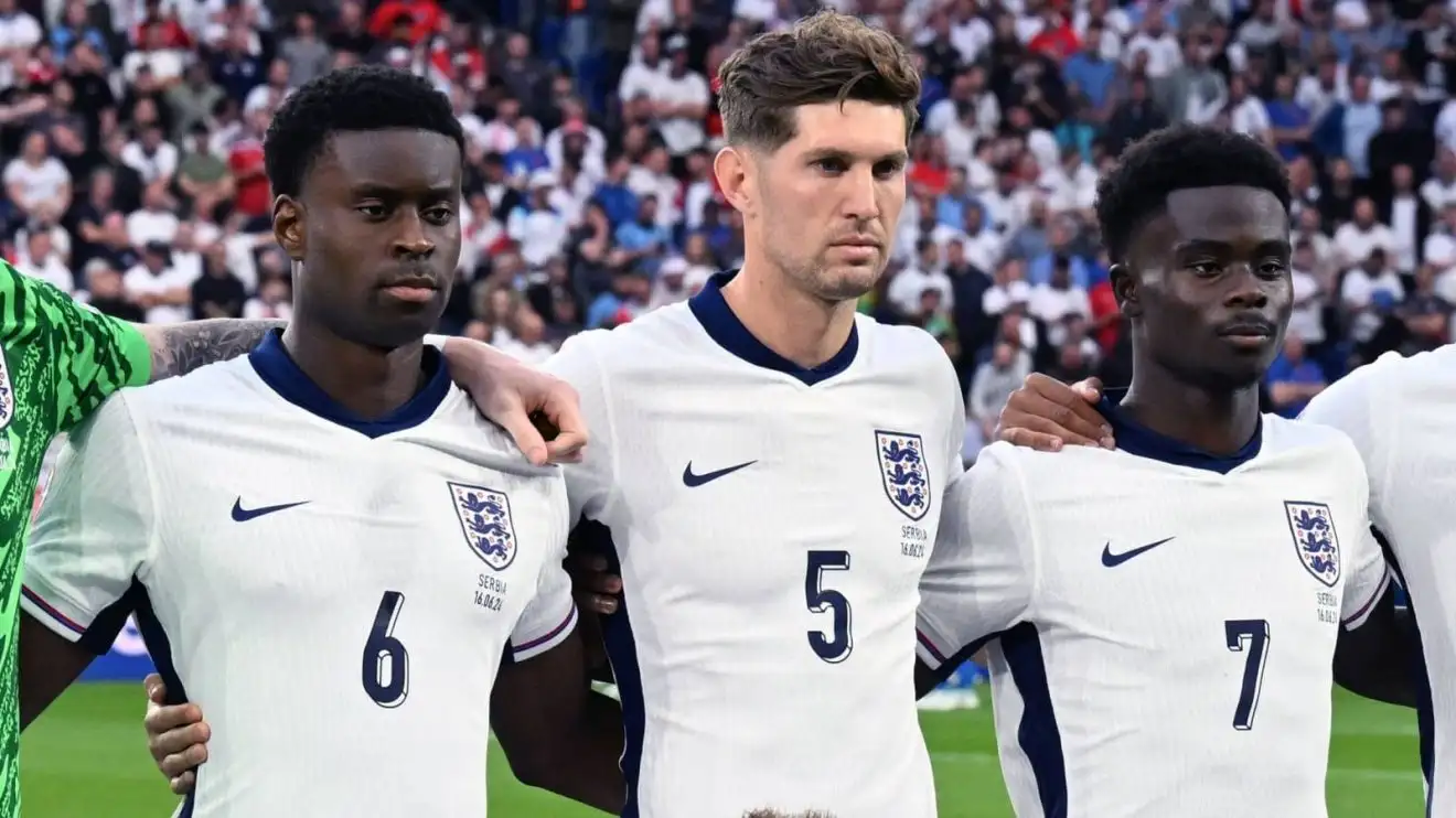 England stars Marc Guehi, John Stones and Bukayo Saka England stars Marc Guehi, John Stones and Bukayo Saka
