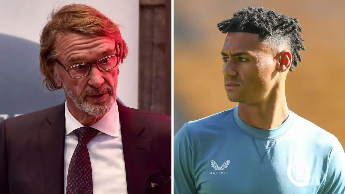 Man Utd chief Sir Jim Ratcliffe and striker Ollie Watkins Man Utd chief Sir Jim Ratcliffe and striker Ollie Watkins