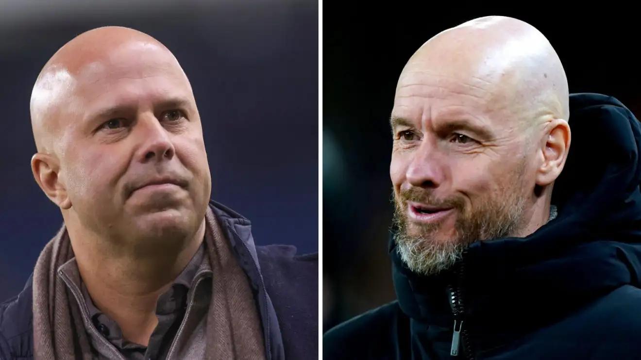 Liverpool manager Arne Slot, Man Utd manager Erik ten Hag Liverpool manager Arne Slot, Man Utd manager Erik ten Hag
