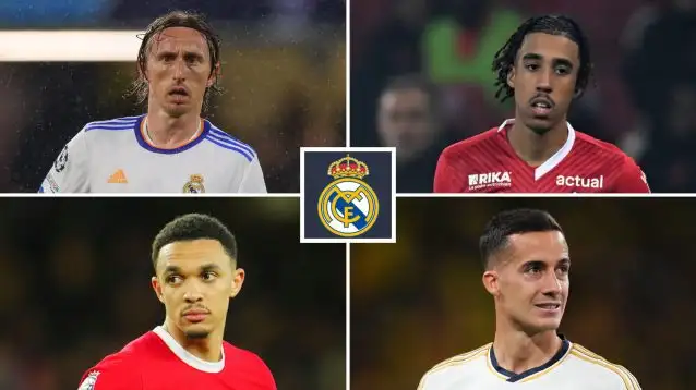 Real Madrid stars Luka Modric, Lucas Vazquez, Lille centre-back Leny Yoro, Liverpool right-back Trent Alexander-Arnold