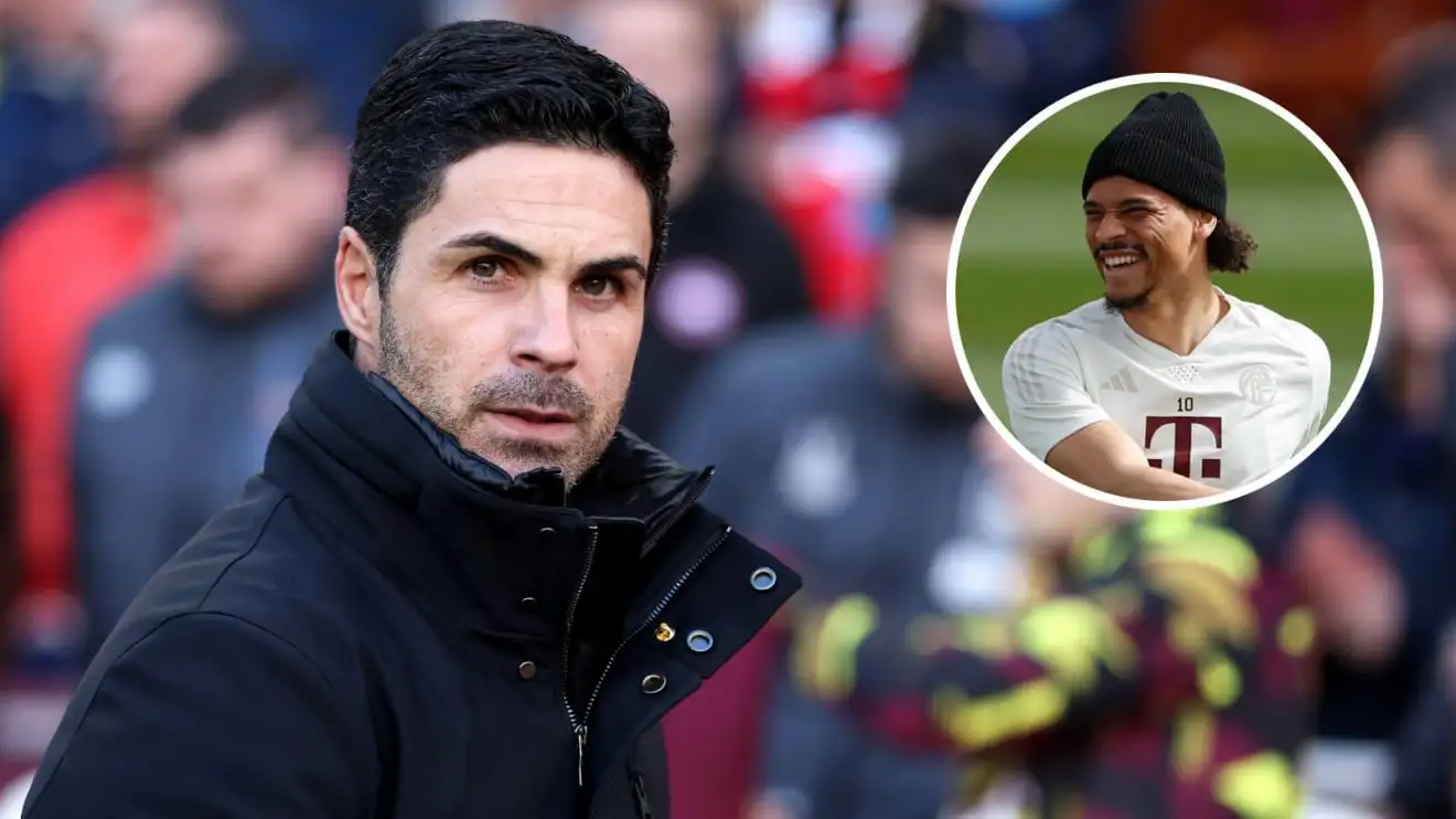 Arsenal boss Mikel Arteta and winger Leroy Sane Arsenal boss Mikel Arteta and winger Leroy Sane