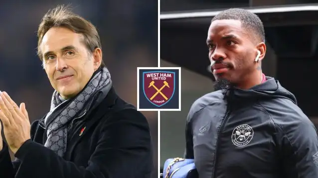 West Ham boss Julen Lopetegui and Ivan Toney