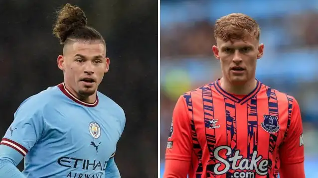 Everton are interested in Man City star Kalvin Phillips and look set to keep Man Utd target Jarrad Branthwaite