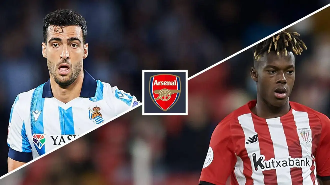 Spain stars Mikel Merino and Nico Williams could reunite at Arsenal