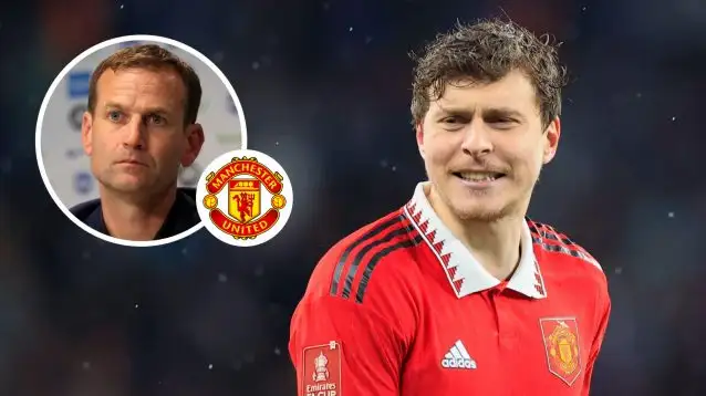 Dan Ashworth and Victor Lindelof of Man Utd