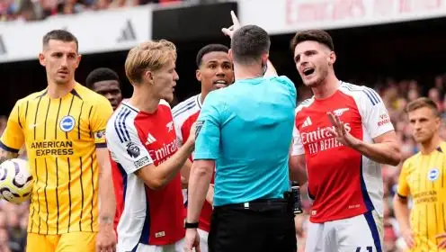 Mikel Arteta fumes over Rice red card as pundit labels Arsenal sending-off ‘the worst in football history’