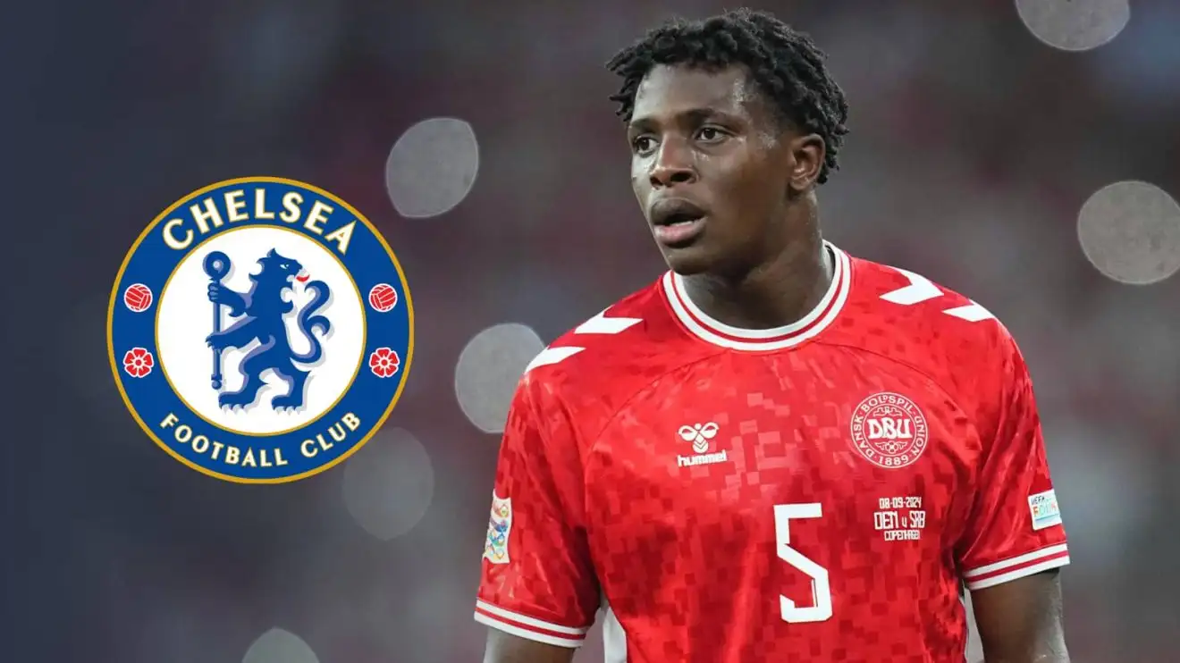 Patrick Dorgu and the Chelsea badge
