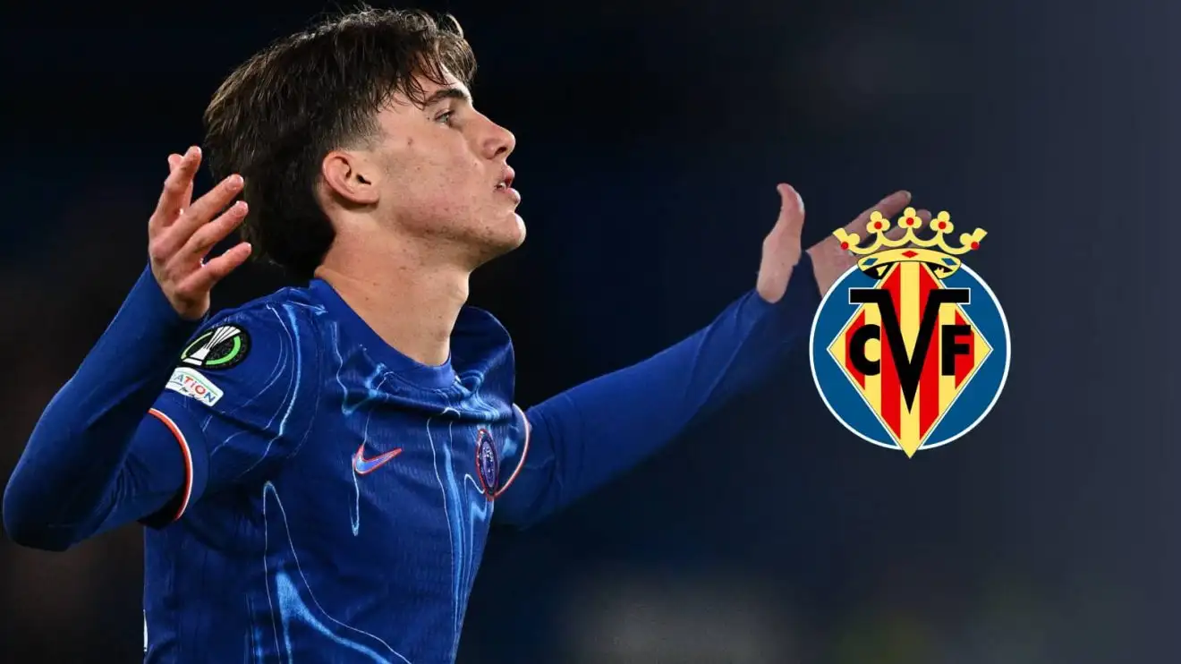 Cesare Casadei and the Villarreal badge