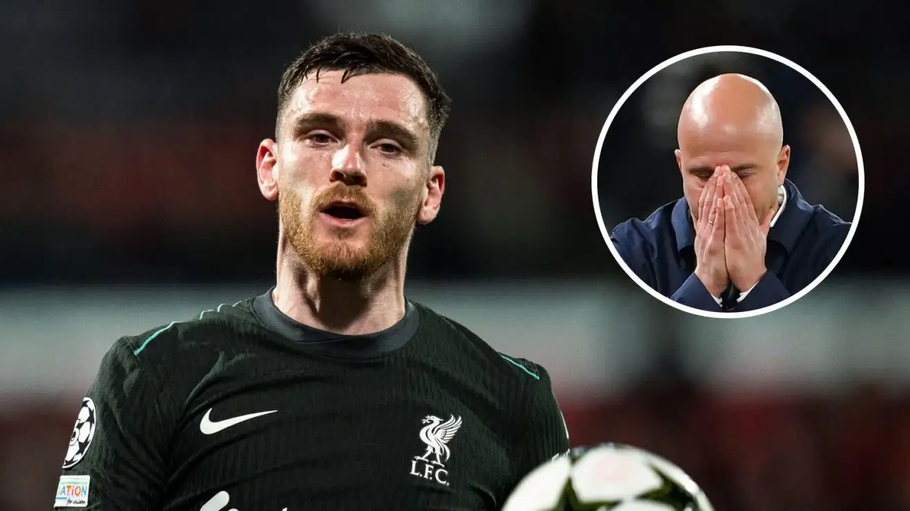 Liverpool left-back Andy Robertson made a big error against Fulham