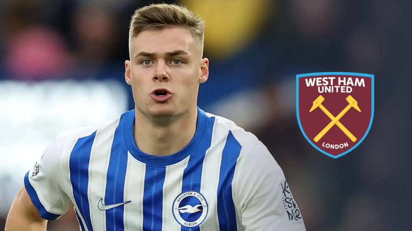 Evan Ferguson and the West Ham badge