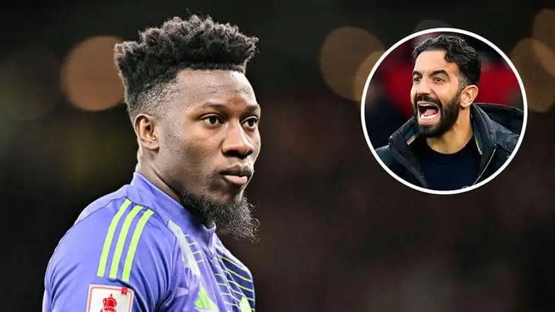 Man Utd duo Andre Onana and Ruben Amorim - copyright TEAMtalk