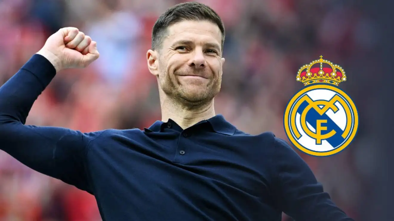 Xabi Alonso and the Real Madrid badge