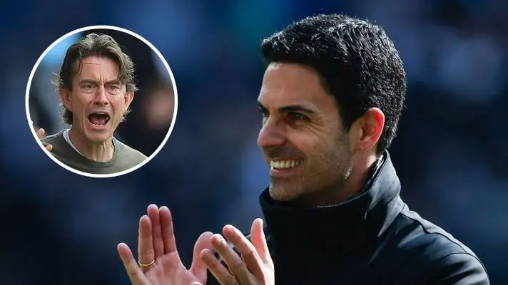 Mikel Arteta and Thomas Frank