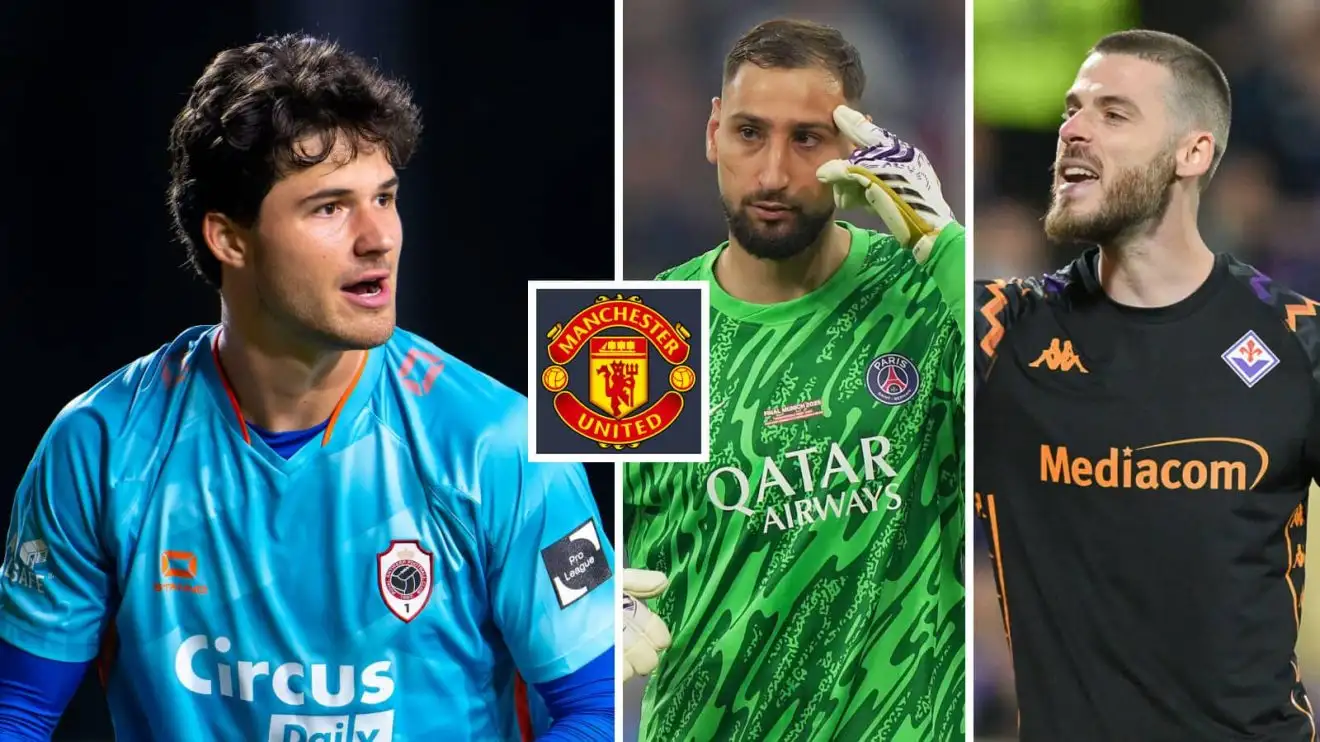 Senne Lammens, Gianluigi Donnarumma and David de Gea Senne Lammens, Gianluigi Donnarumma and David de Gea