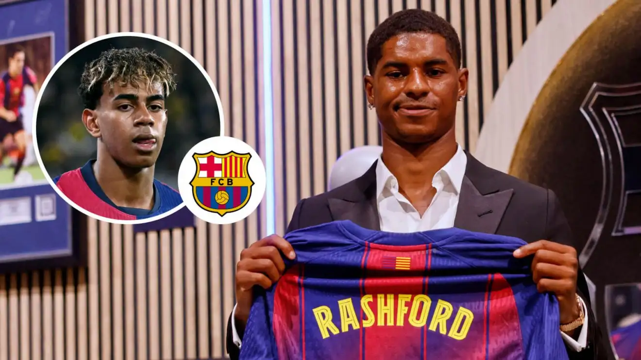 Lamine Yamal and Marcus Rashford, Barcelona Lamine Yamal and Marcus Rashford, Barcelona