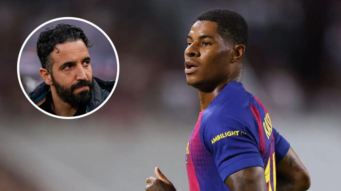 Ruben Amorim and Marcus Rashford, Man Utd and Barcelona Ruben Amorim and Marcus Rashford, Man Utd and Barcelona