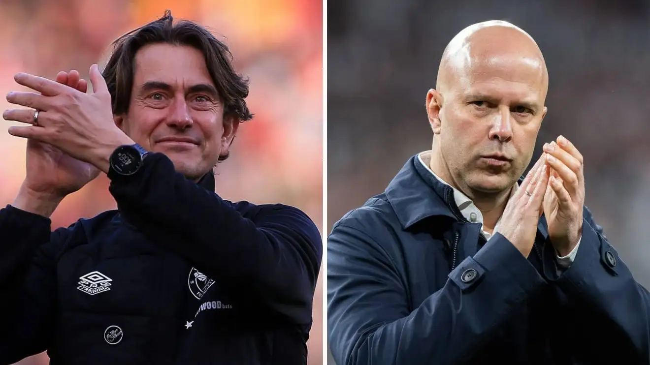 Tottenham manager Thomas Frank and Liverpool boss Arne Slot Tottenham manager Thomas Frank and Liverpool boss Arne Slot