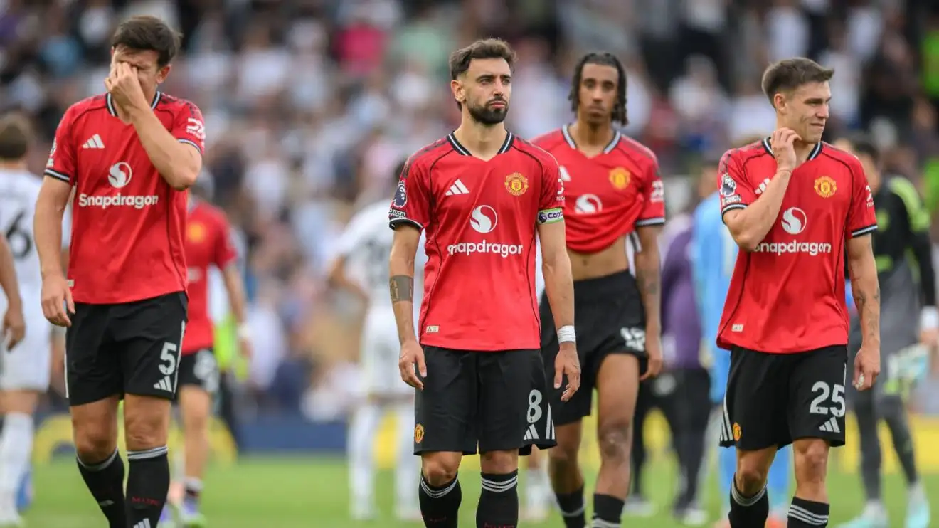 Man Utd players Harry Maguire, Bruno Fernandes, Leny Yoro and Manuel Ugarte Man Utd players Harry Maguire, Bruno Fernandes, Leny Yoro and Manuel Ugarte
