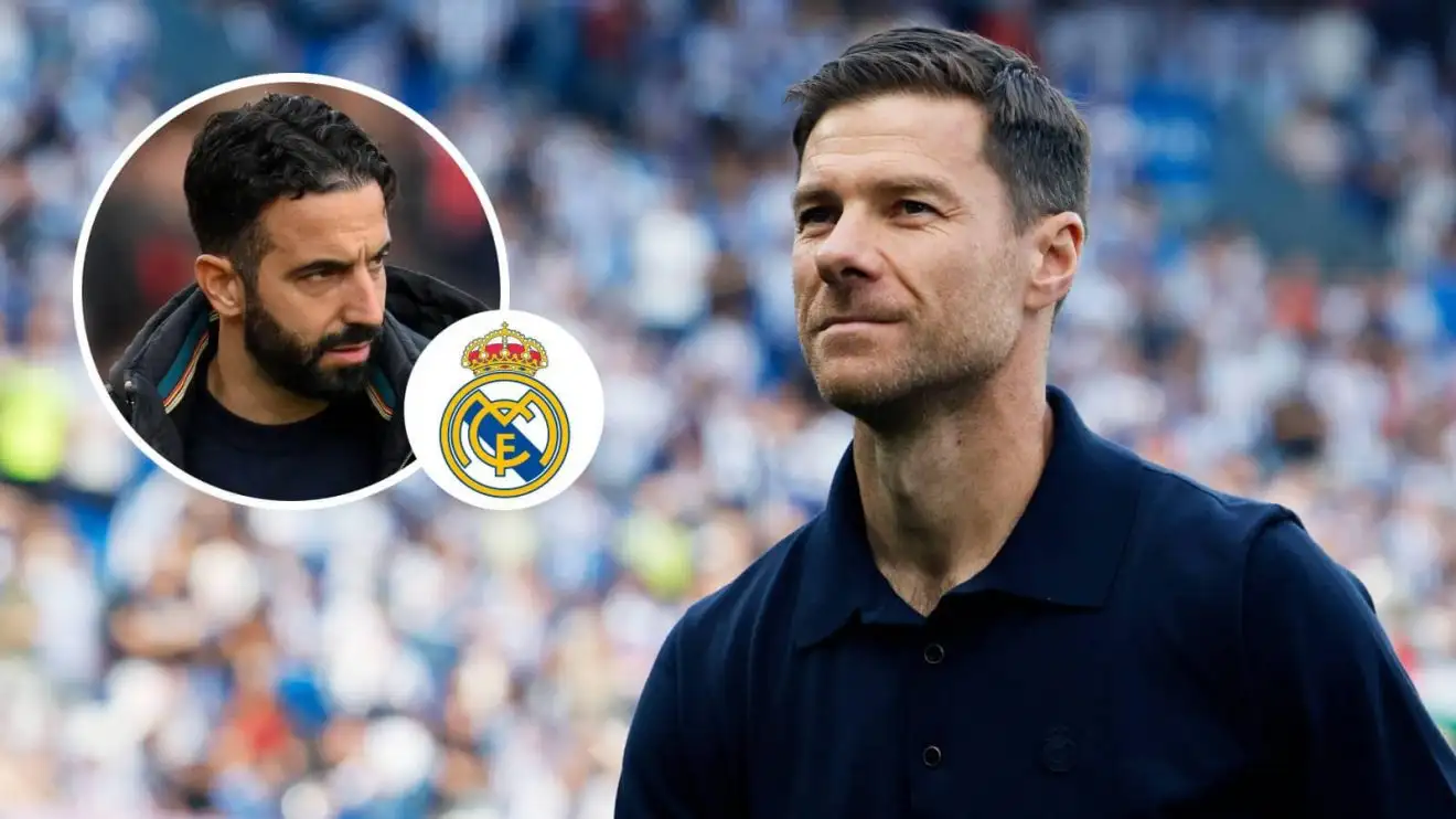 Man Utd learn Xabi Alonso response after Amorim and Vivell target left-footed Real Madrid star with ‘huge potential’ Ruben Amorim, Real Madrid badge and Xabi Alonso - copyright TEAMtalk