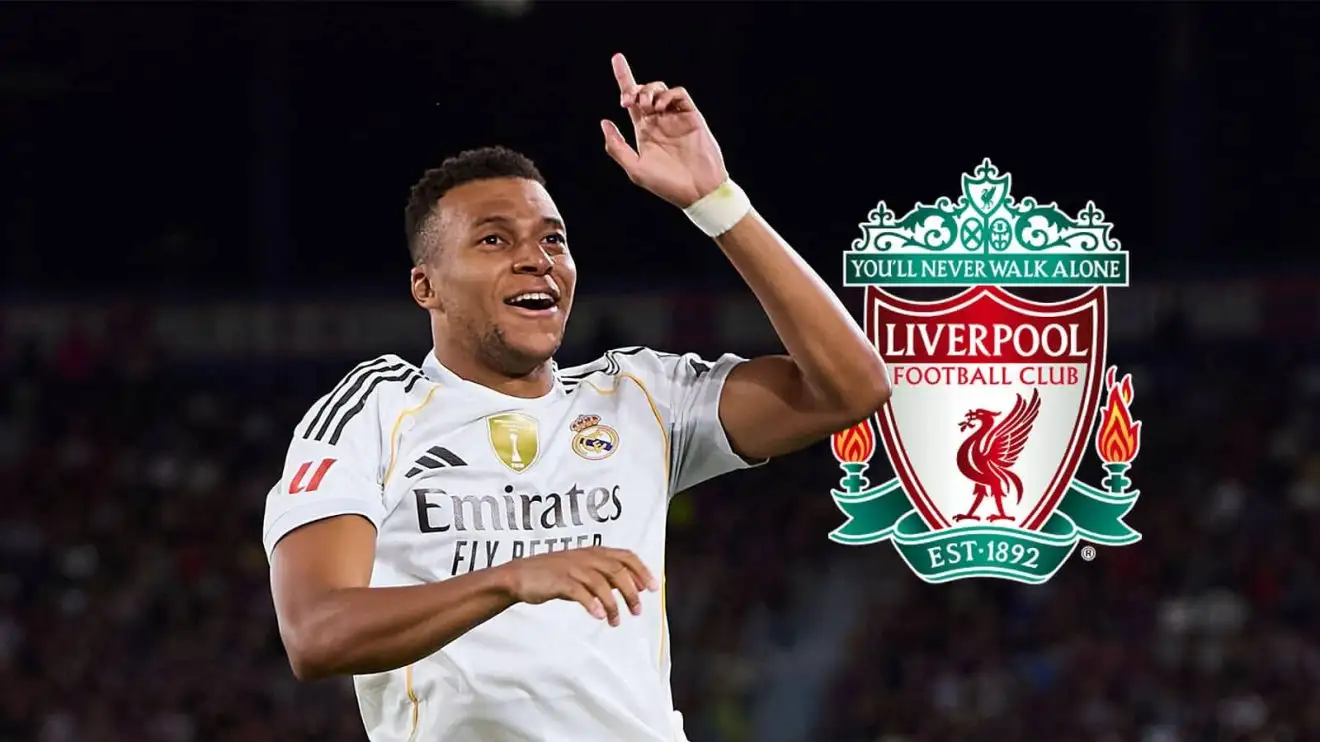 Kylian Mbappe is Real Madrid trump card to stop Liverpool from signing €115m ‘magician’ Real Madrid star Kylian Mbappe next to the Liverpool badge - copyright TEAMtalk