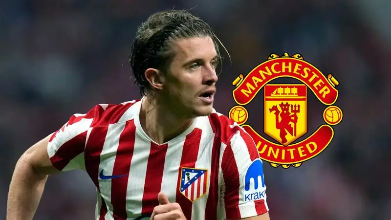 Atletico Madrid midfielder Conor Gallagher, Man Utd badgeer-man-utd-badge1 Atletico Madrid midfielder Conor Gallagher, Man Utd badge
