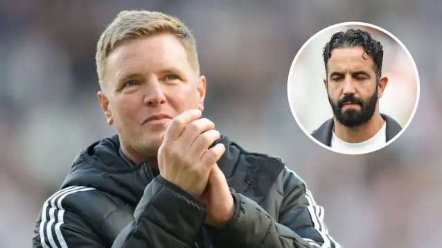 Newcastle United manager Eddie Howe and Manchester United boss Ruben Amorim - copyright TEAMtalk