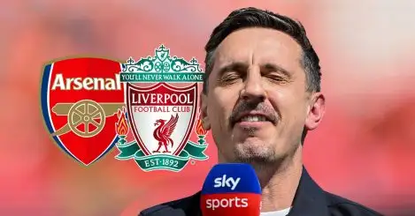 Gary Neville proclaims Arsenal quartet are ALL better than Liverpool counterparts – it’s a ‘big problem’ for Arne Slot