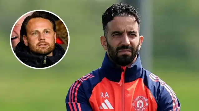Manchester United duo Ruben Amorim and Christopher Vivell - copyright TEAMtalk
