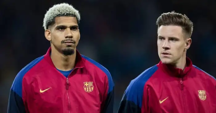 Barcelona pair Ronald Araujo and Marc-Andre ter Stegen Barcelona pair Ronald Araujo and Marc-Andre ter Stegen