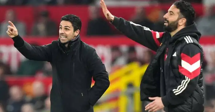 Man Utd manager Ruben Amorim and Arsenal manager Mikel Arteta Man Utd manager Ruben Amorim and Arsenal manager Mikel Arteta
